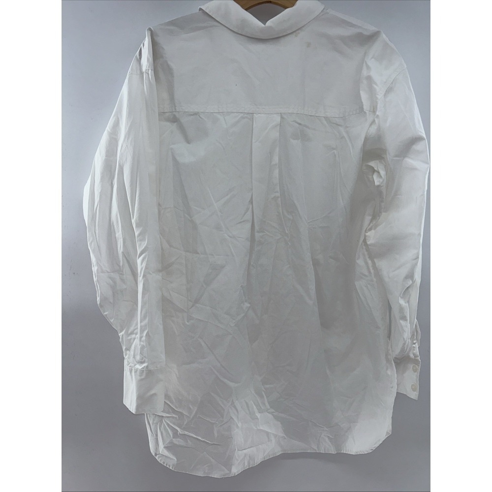 Karl Lagerfeld Paris Button Down Shirt Blouse Size M 100% Cotton Dress Lg Sleeve - Picture 4 of 9